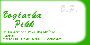 boglarka pikk business card